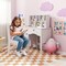 Kids Table and Chair Set with Spacious Tabletop Drawer and Storage for Toys and School Supplies